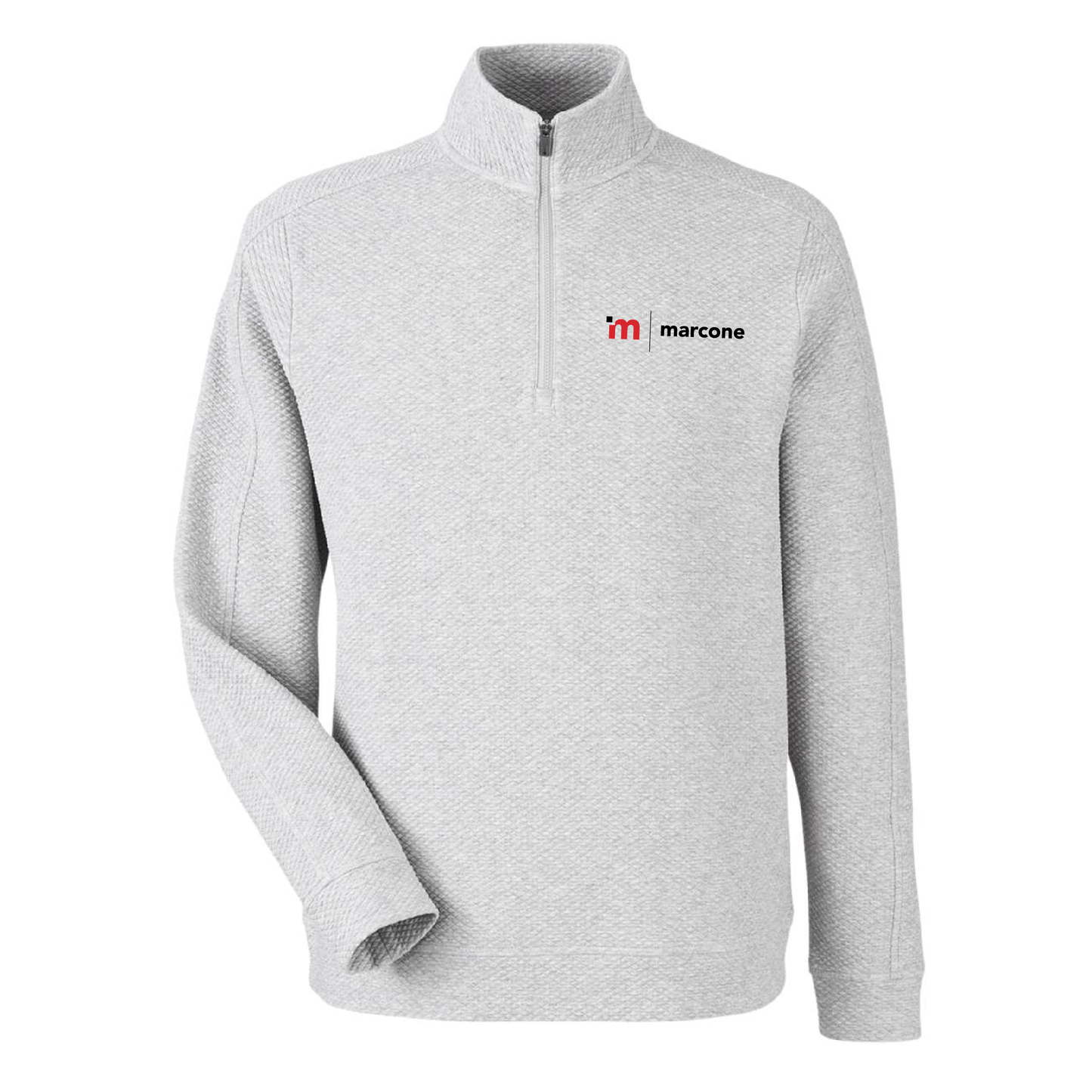 North End Men's Textured 1/4 Zip Pullover with Marcone Logo