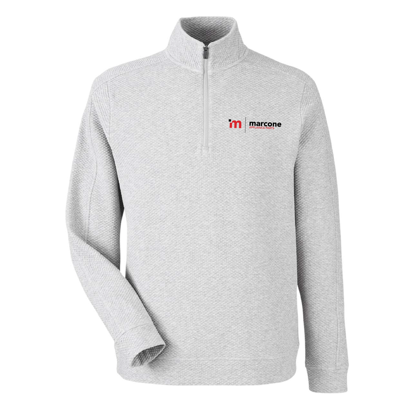 North End Men's Textured 1/4 Zip Pullover with Marcone Appliance Logo