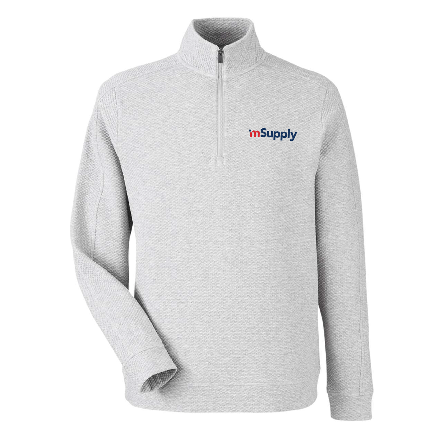 North End Men's Textured 1/4 Zip Pullover with mSupply Logo