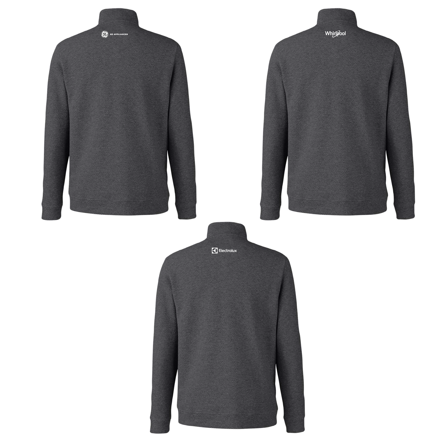 North End Men's Textured 1/4 Zip Pullover with Marcone Logo