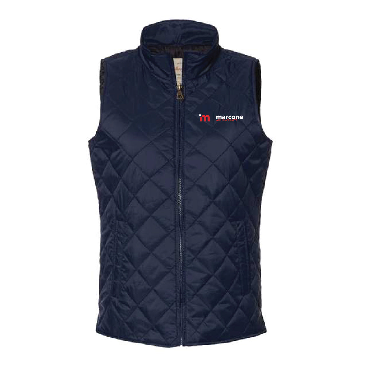 Weatherproof Women's Vintage Diamond Quilted Vest with Marcone Appliance Logo