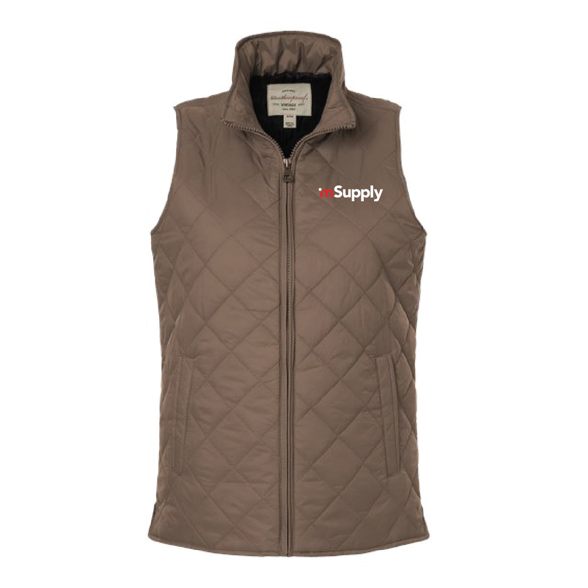 Weatherproof Women's Vintage Diamond Quilted Vest with mSupply Logo