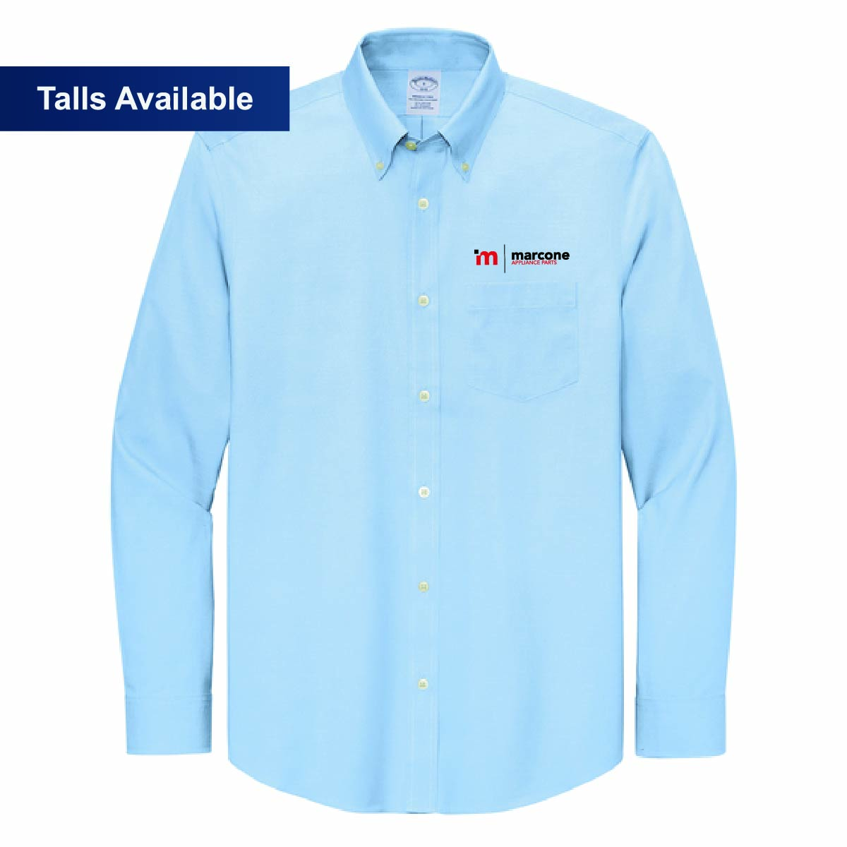 Brooks Brothers Men's Pinpoint Long Sleeve Shirt with Marcone Appliance Logo