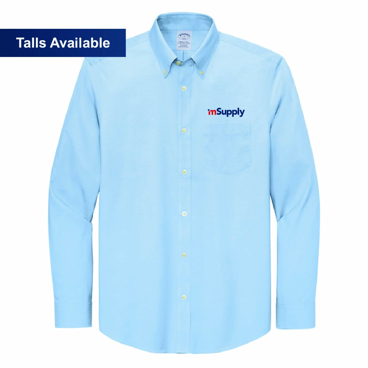 Brooks Brothers Men's Pinpoint Long Sleeve Shirt with mSupply Logo
