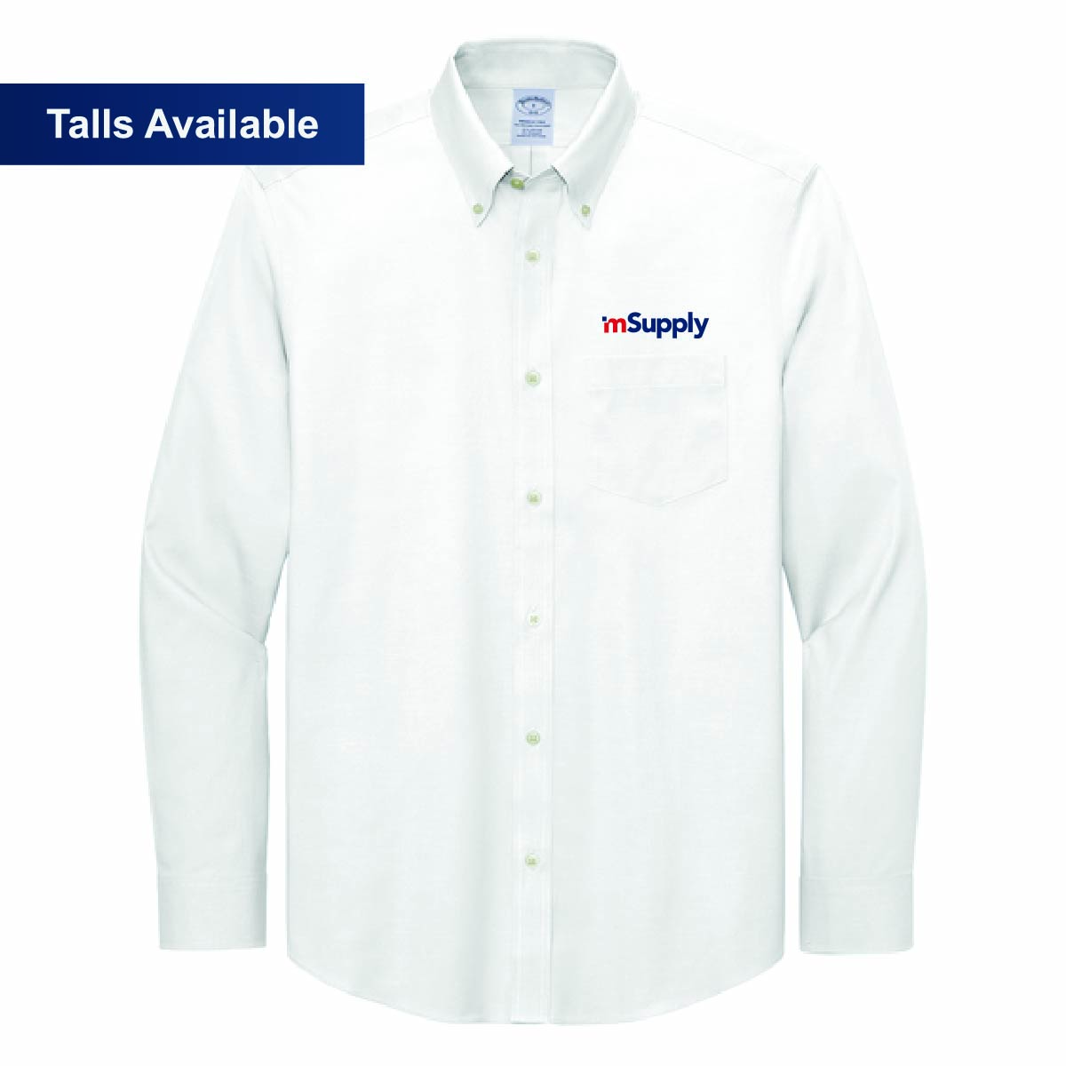 Brooks Brothers Men's Pinpoint Long Sleeve Shirt with mSupply Logo
