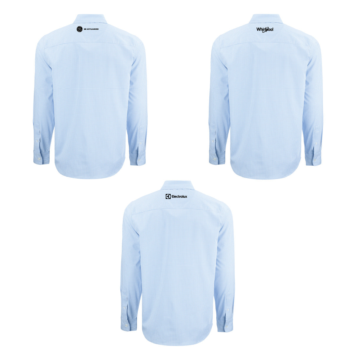 Cutter & Buck Men's Gingham Long Sleeve Dress Shirt with Marcone Logo