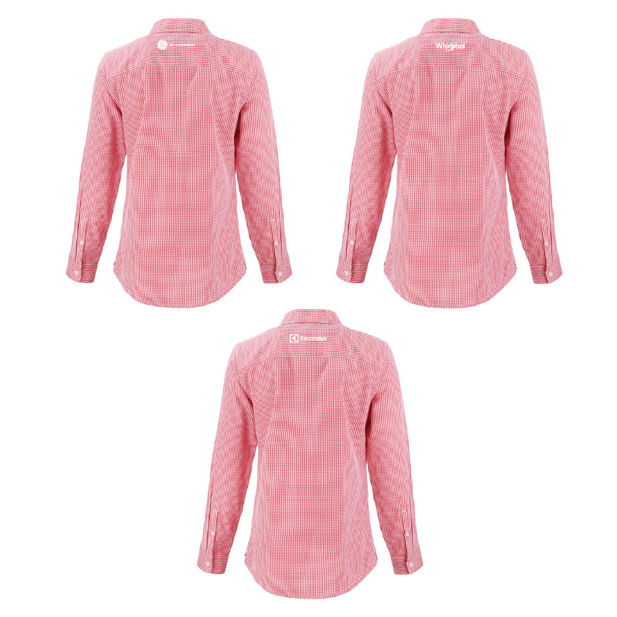 Cutter & Buck Women's Gingham Long Sleeve Dress Shirt with Marcone Logo