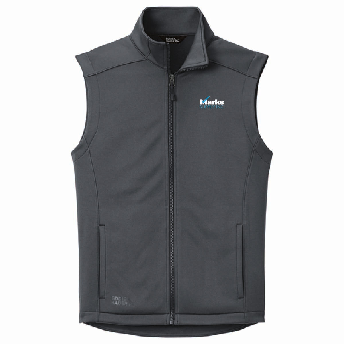 Eddie Bauer Men's Smooth Mid Layer Fleece Vest with Marks Supply Logo
