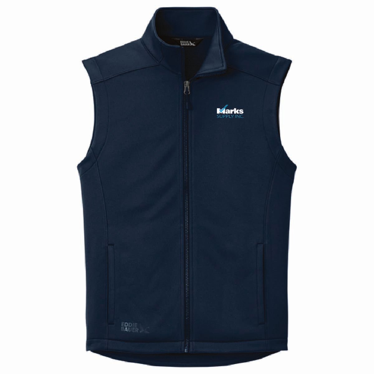 Eddie Bauer Men's Smooth Mid Layer Fleece Vest with Marks Supply Logo