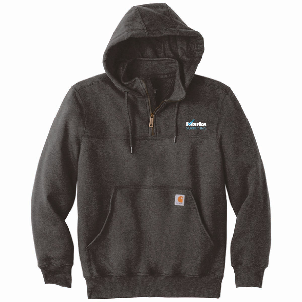 Carhartt Rain Defender Paxton Hooded Zip Mock Sweatshirt with Marks Supply Logo