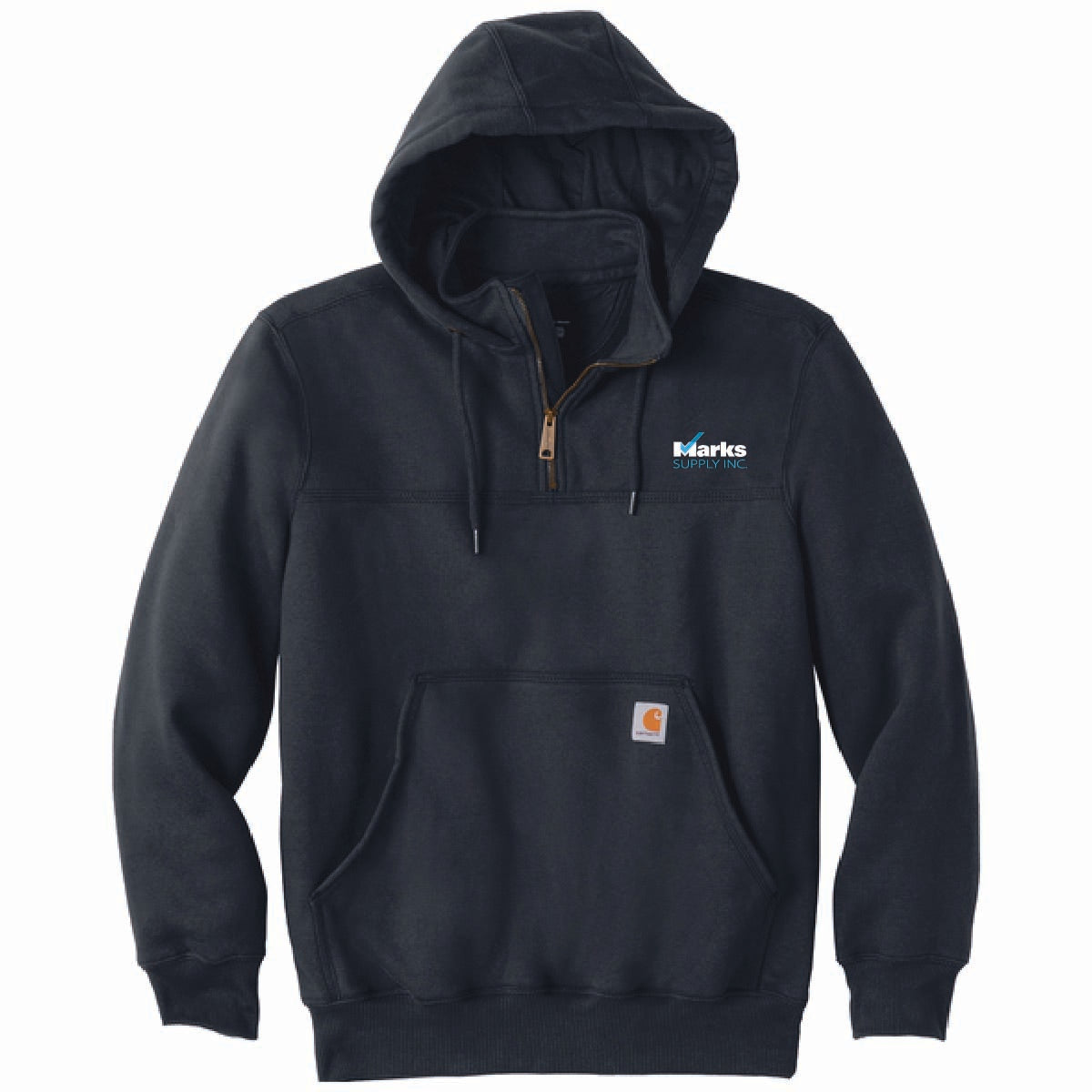 Carhartt Rain Defender Paxton Hooded Zip Mock Sweatshirt with Marks Supply Logo