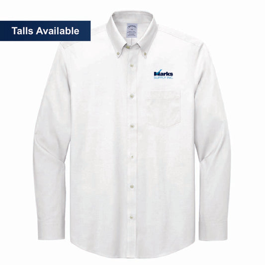 Brooks Brothers Men's Pinpoint Long Sleeve Shirt with Marks Supply Logo