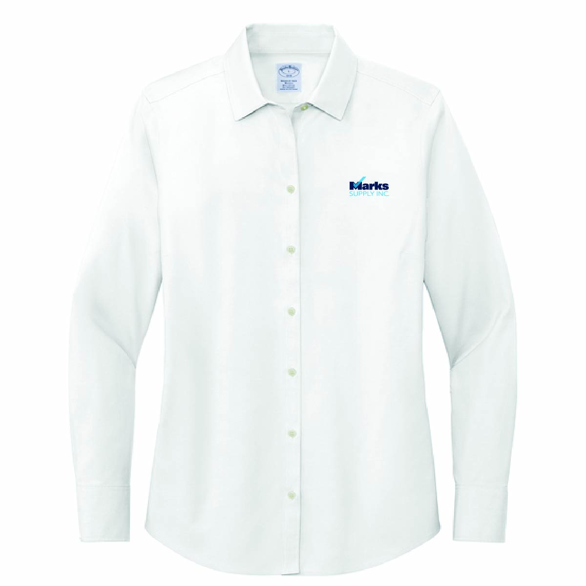 Brooks Brothers Women's Pinpoint Long Sleeve Shirt with Marks Supply Logo