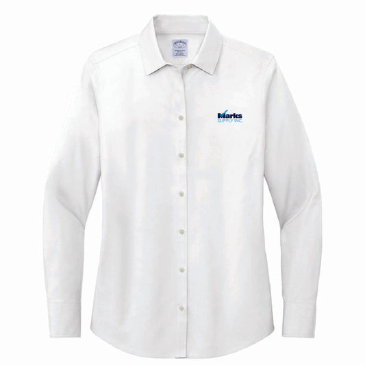 Brooks Brothers Women's Pinpoint Long Sleeve Shirt with Marks Supply Logo