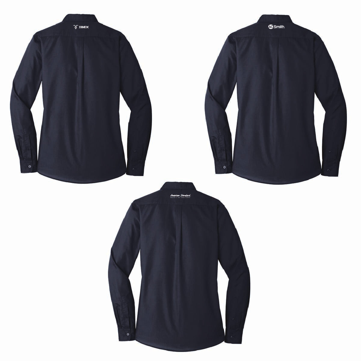Port Authority Women's Long Sleeve Poplin Shirt with Marks Supply Logo
