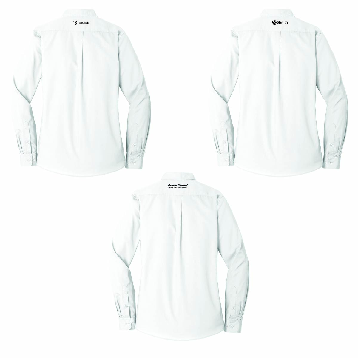 Port Authority Women's Long Sleeve Poplin Shirt with Marks Supply Logo
