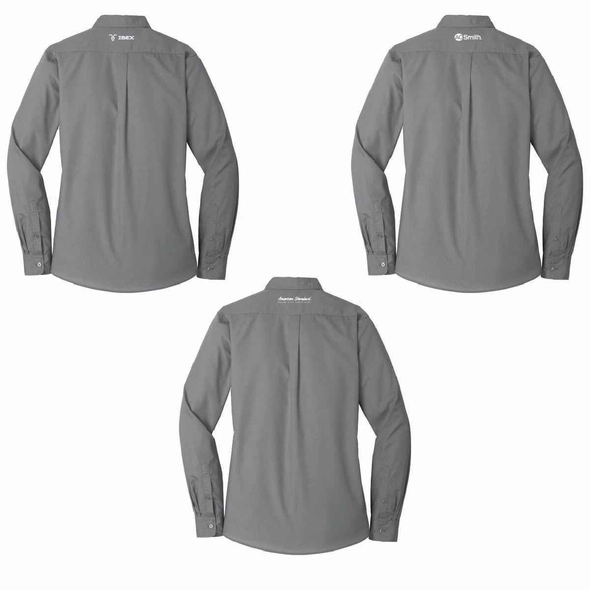 Port Authority Women's Long Sleeve Poplin Shirt with Marks Supply Logo