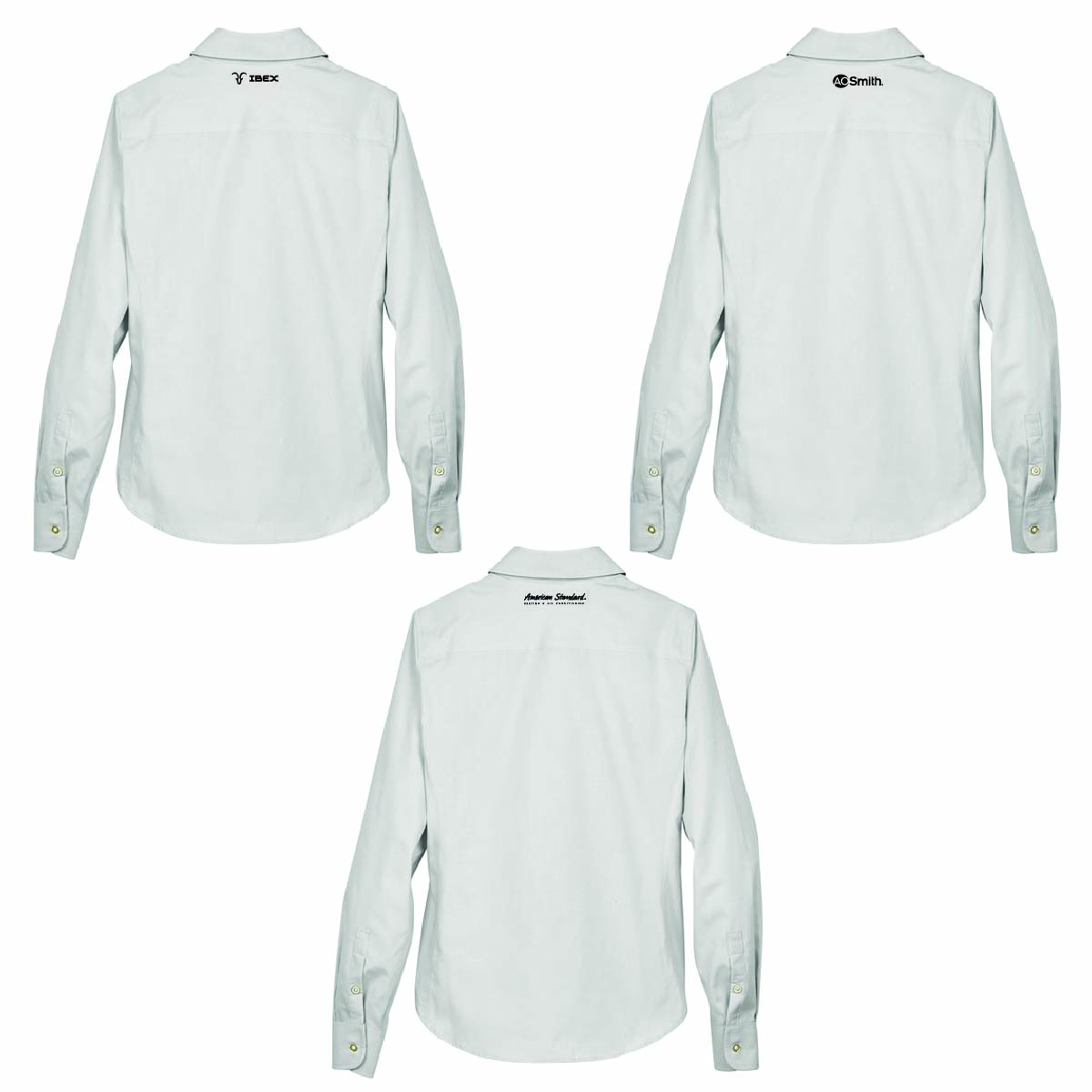 Devon & Jones Women's Broadcloth Woven Dress Shirt with Marks Supply Logo