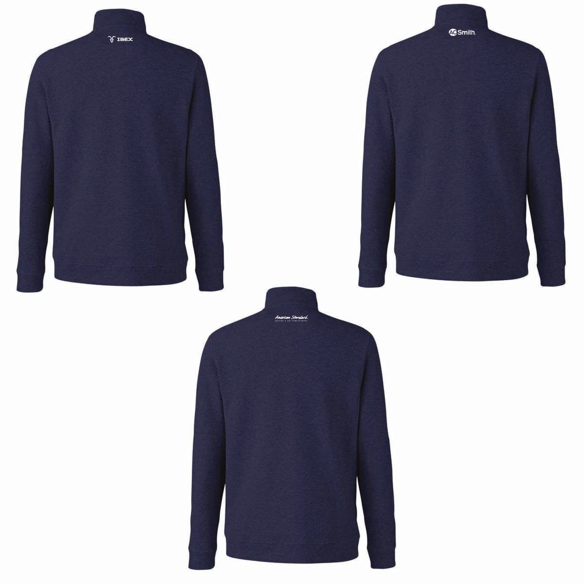 North End Men's Textured 1/4 Zip Pullover with Marks Supply Logo