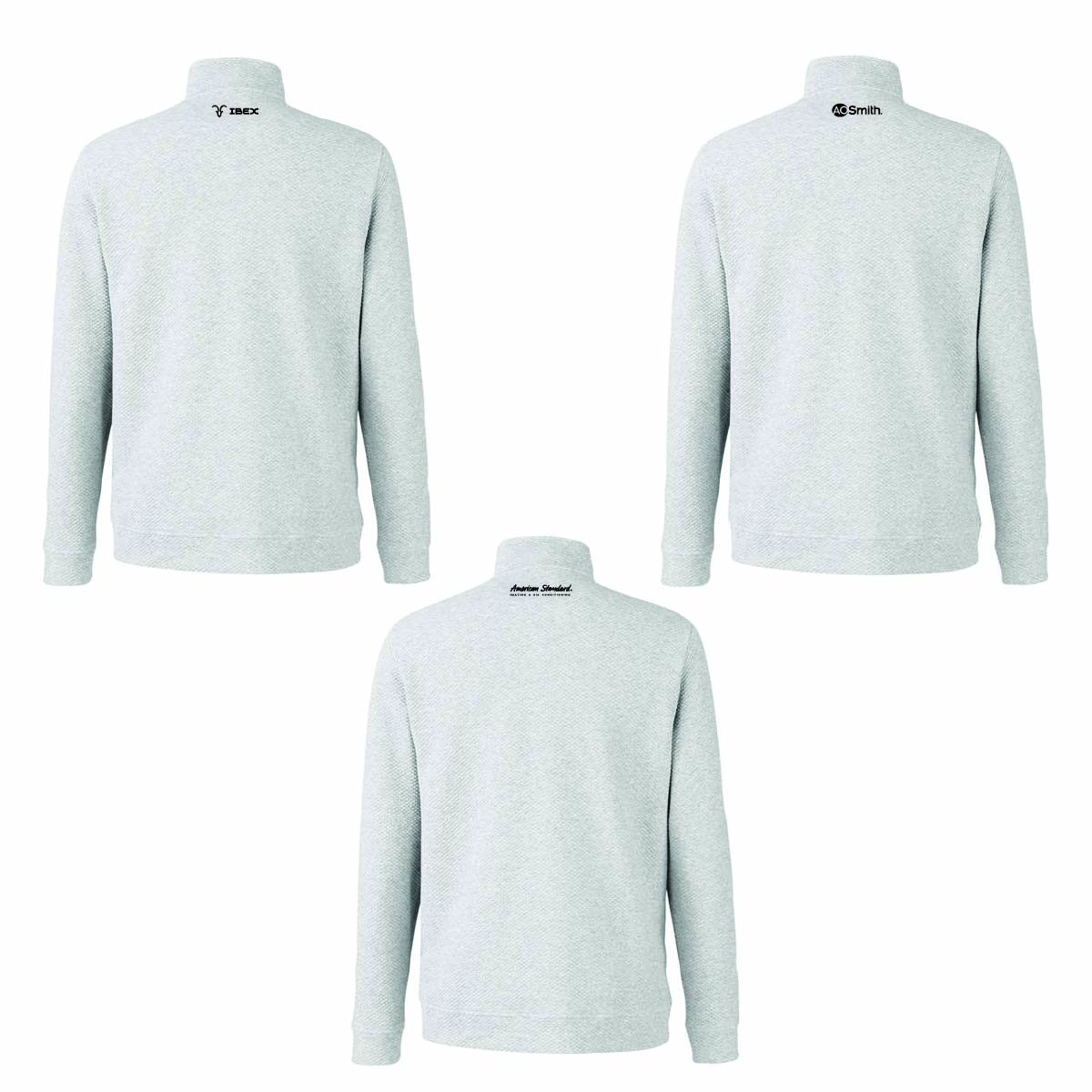 North End Men's Textured 1/4 Zip Pullover with Marks Supply Logo