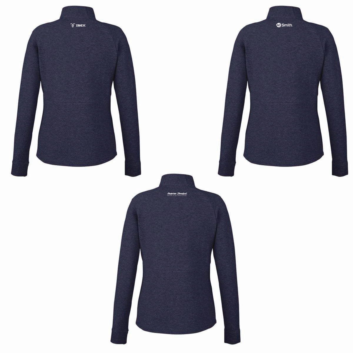 North End Women's Textured 1/4 Zip Pullover with Marks Supply Logo
