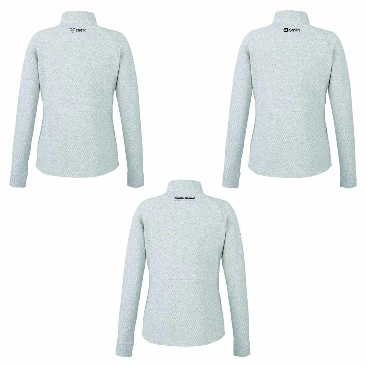 North End Women's Textured 1/4 Zip Pullover with Marks Supply Logo