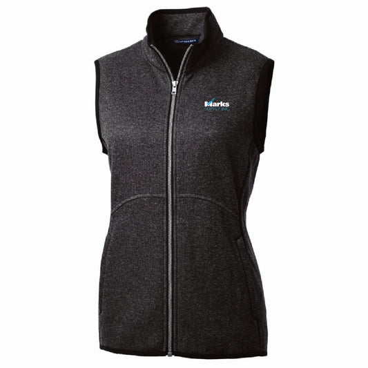 Cutter & Buck Women's Sweater-Knit Vest with Marks Supply Logo