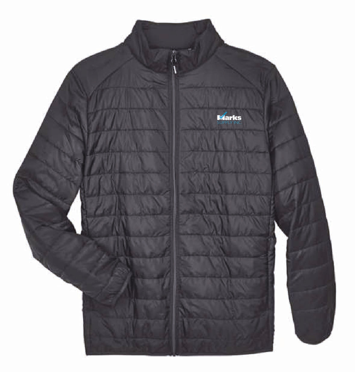 Core 365 Men's Packable Puffer Jacket with Marks Supply Logo