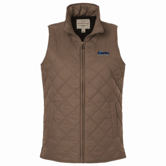 Weatherproof Women's Vintage Diamond Quilted Vest with Marks Supply Logo