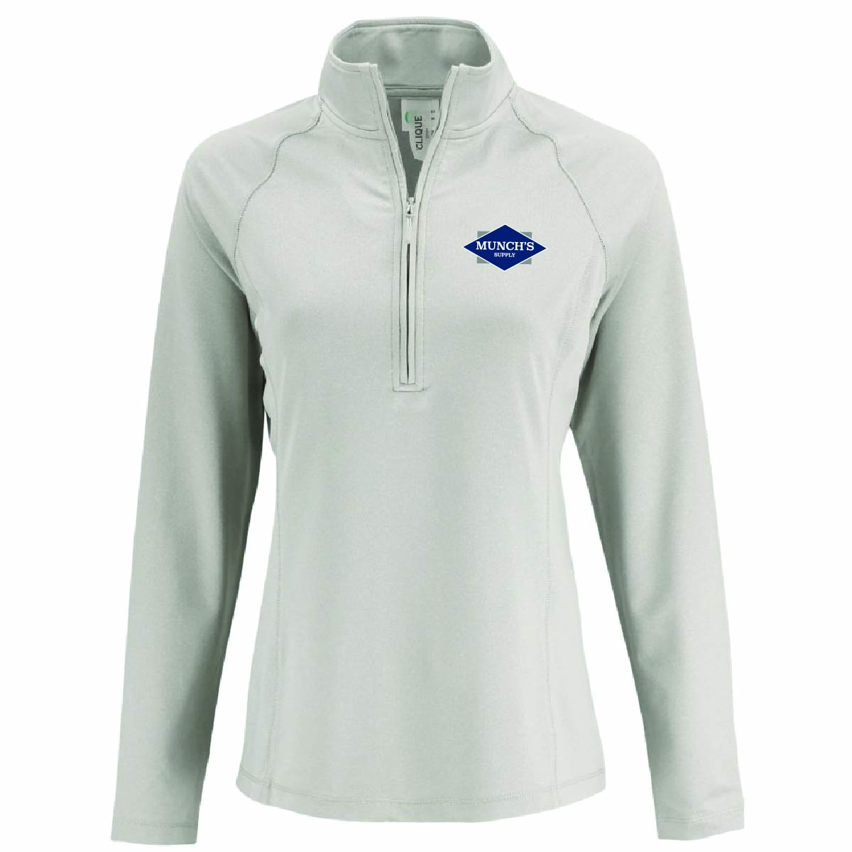 Clique by Cutter Women's Dash 1/4 Zip Sweatshirt with Munch's Supply logo