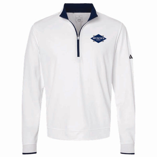 Adidas Men's Lightweight 1/4 Zip Pullover with Munch's Supply logo