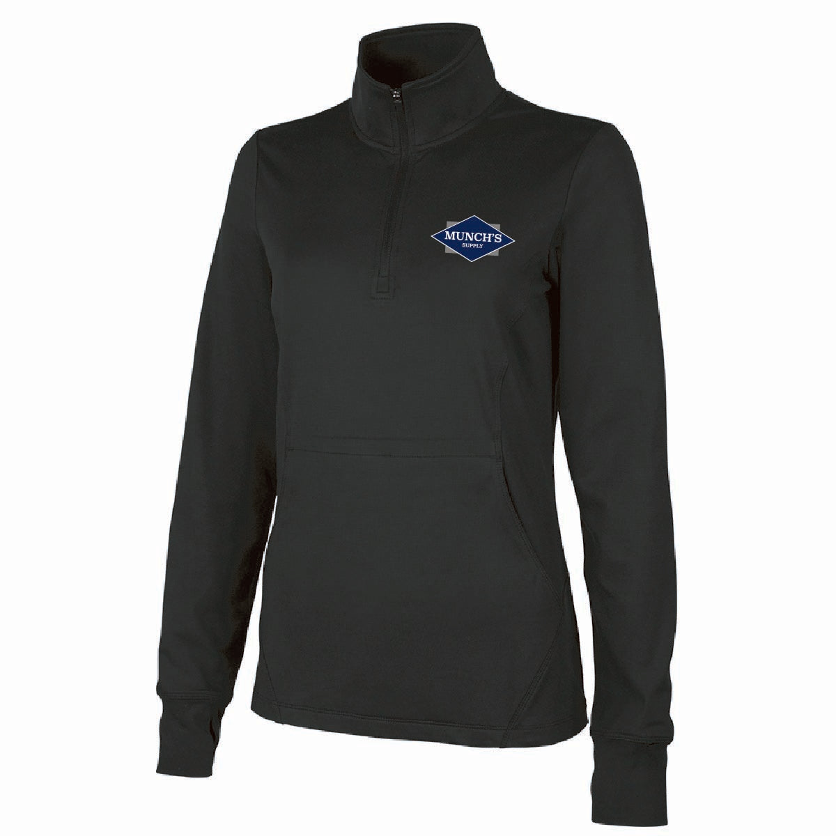 Charles River Women's Nu Fitness Pullover with Munch's Supply logo