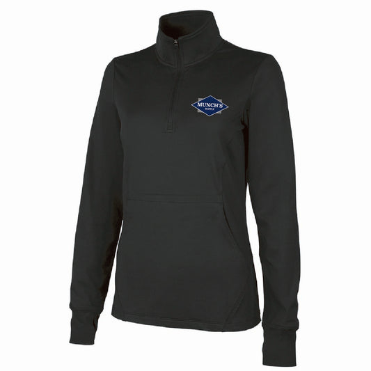Charles River Women's Nu Fitness Pullover with Munch's Supply logo
