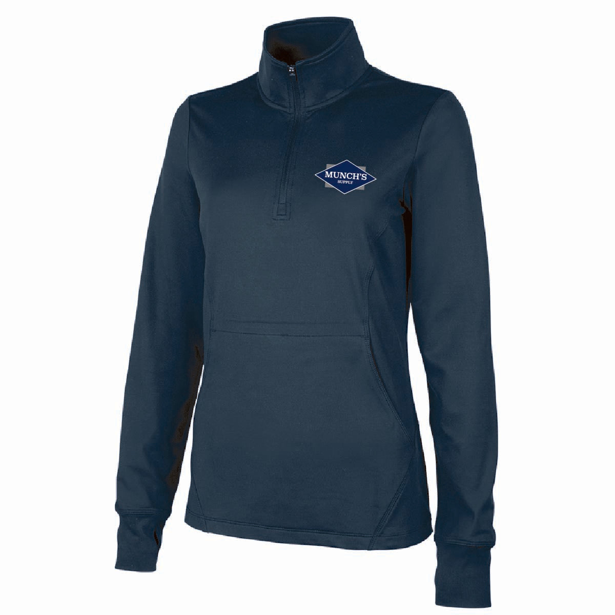 Charles River Women's Nu Fitness Pullover with Munch's Supply logo