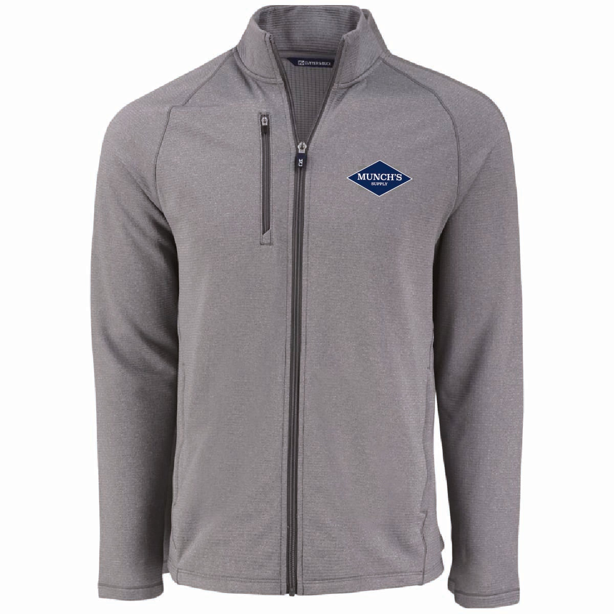 Cutter & Buck Men's Peshastin Fleece Full Zip Jacket with Munch's Supply logo