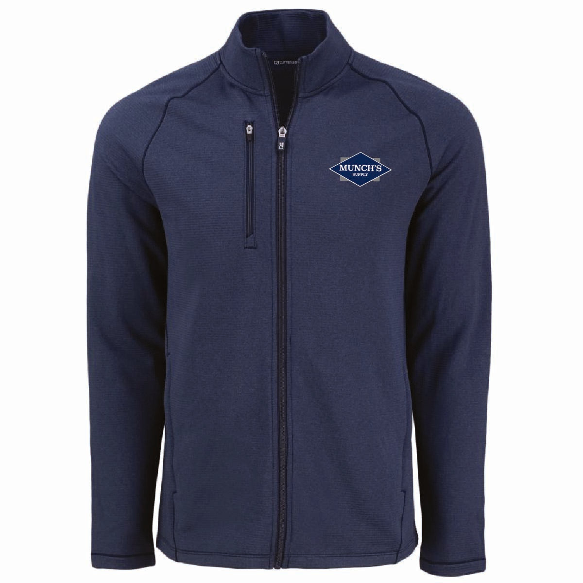 Cutter & Buck Men's Peshastin Fleece Full Zip Jacket with Munch's Supply logo