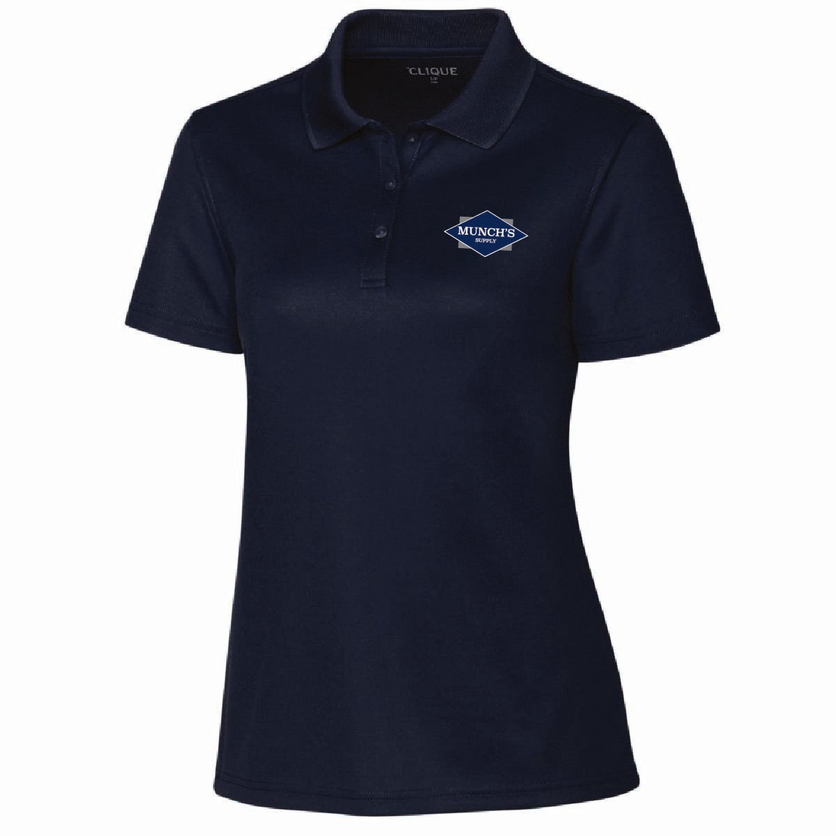 Clique by Cutter Women's Spin Performance Polo with Munch's Supply logo