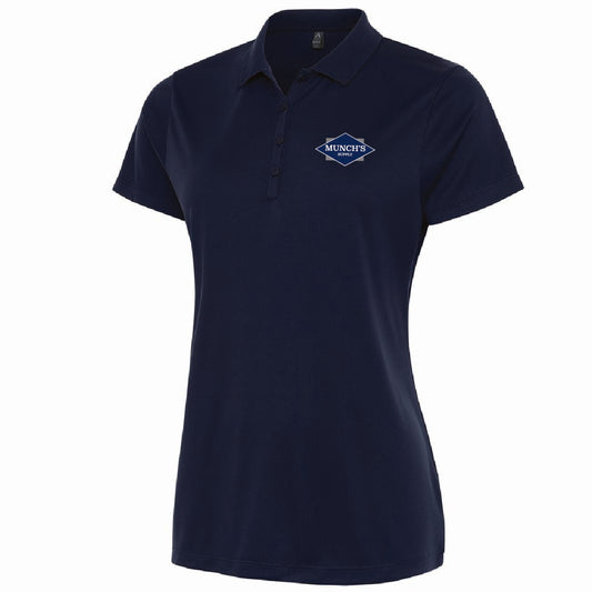 Antigua Women's Flex Polo with Munch's Supply logo
