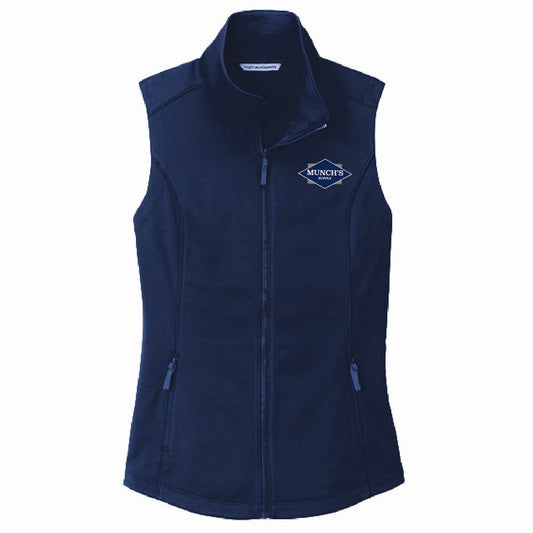 Port Authority Women's Smooth Fleece Vest with Munch's Supply logo