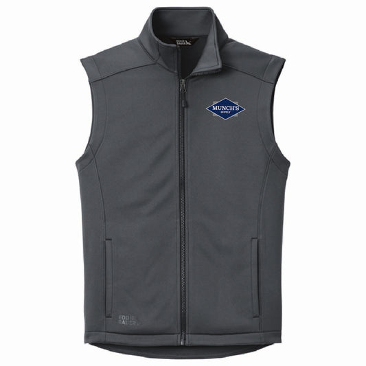 Eddie Bauer Men's Smooth Mid Layer Fleece Vest with Munch's Supply logo