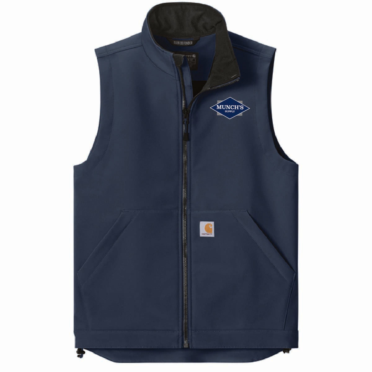 Carhartt Men's Rain Defender Soft Shell Vest with Munch's Supply logo