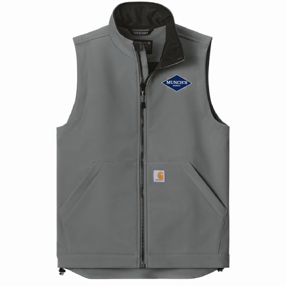 Carhartt Men's Rain Defender Soft Shell Vest with Munch's Supply logo