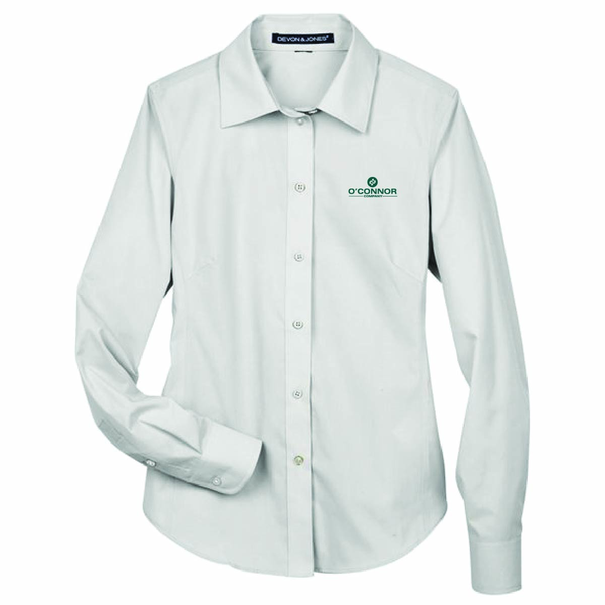 Devon & Jones Women's Broadcloth Woven Dress Shirt with O'Connor Logo