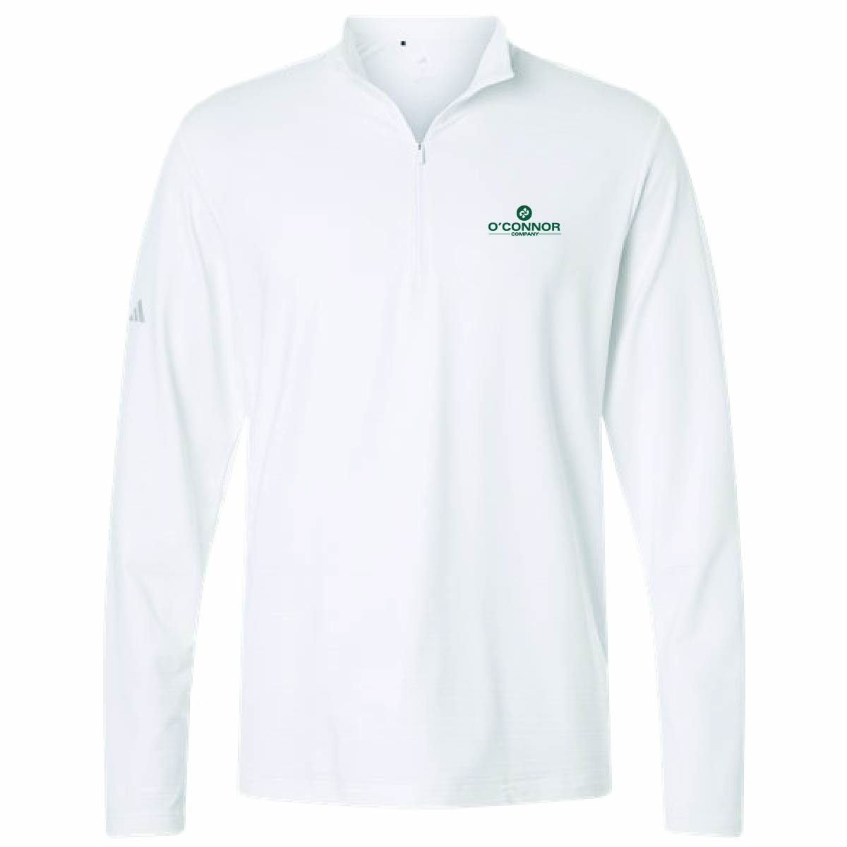 Adidas Men's Textured Stripe 1/4 Zip Pullover with O'Connor Logo