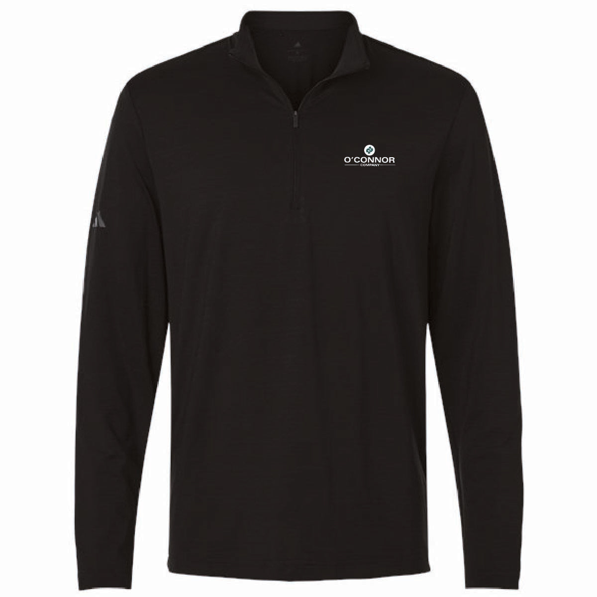 Adidas Men's Textured Stripe 1/4 Zip Pullover with O'Connor Logo