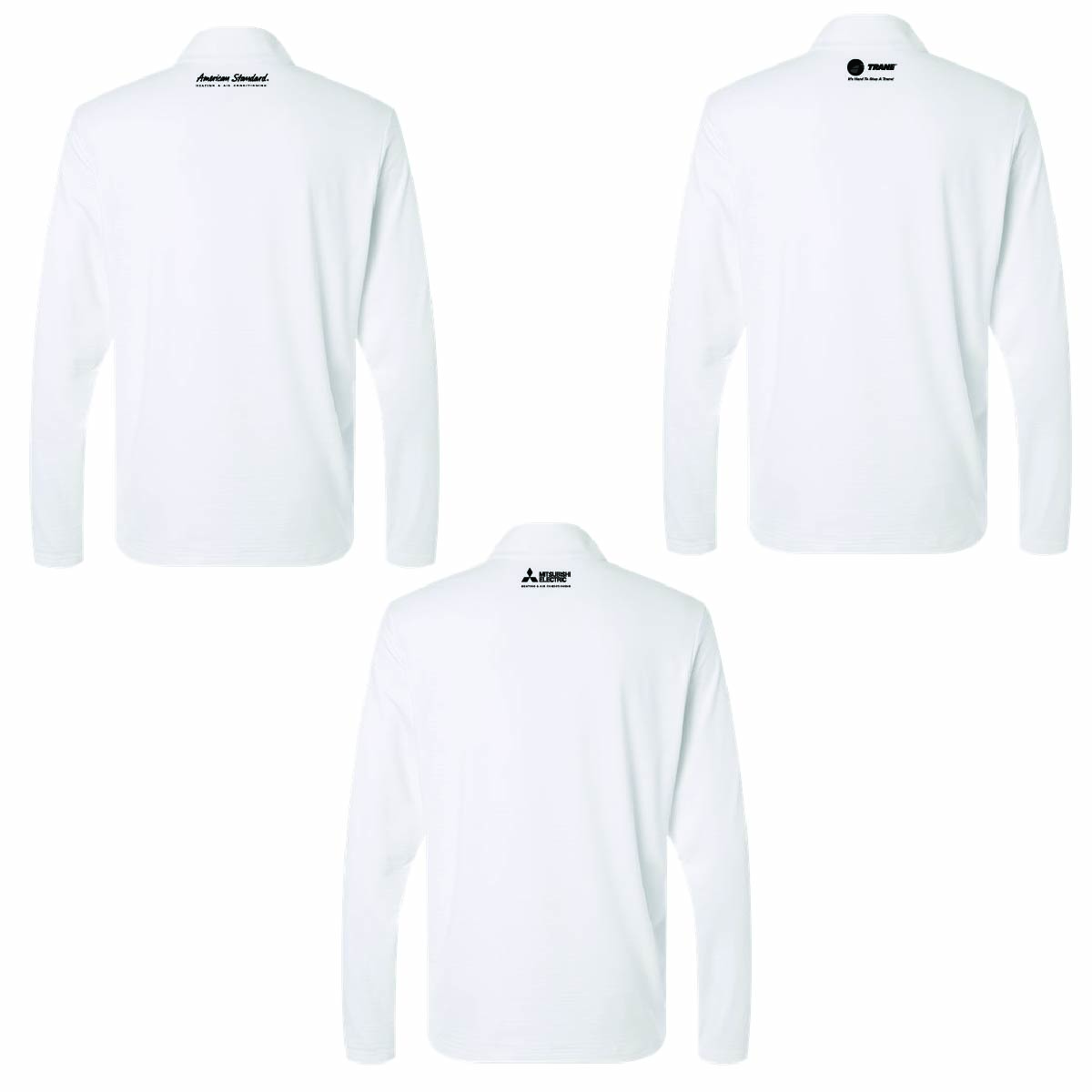 Adidas Men's Textured Stripe 1/4 Zip Pullover with O'Connor Logo
