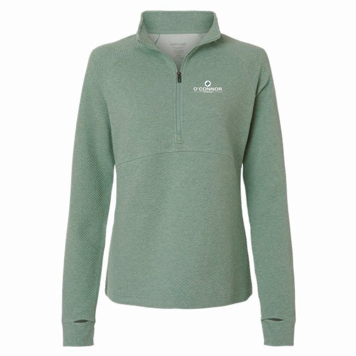 North End Women's Textured 1/4 Zip Pullover with O'Connor Logo
