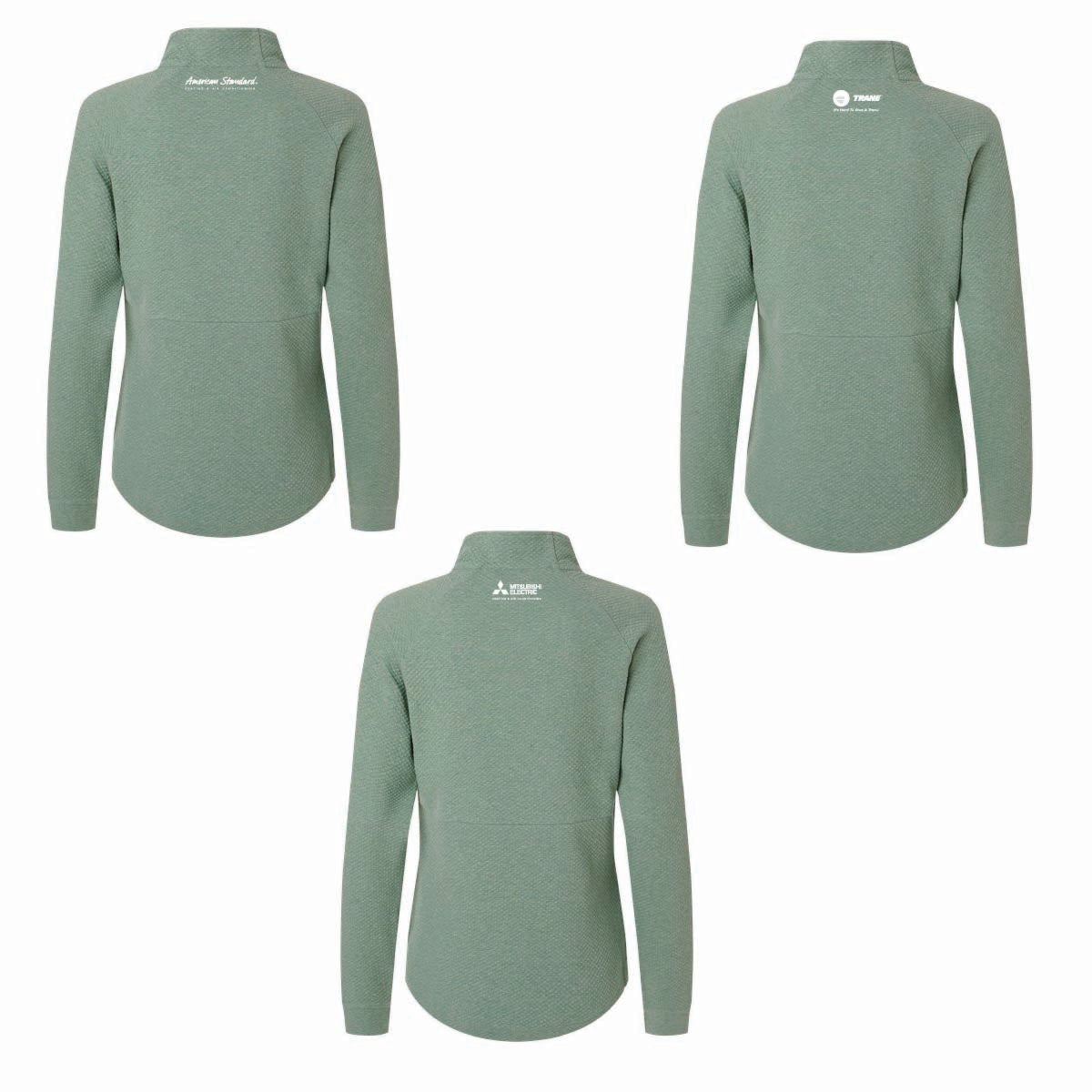 North End Women's Textured 1/4 Zip Pullover with O'Connor Logo
