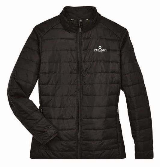 Core 365 Women's Packable Puffer Jacket with O'Connor Logo