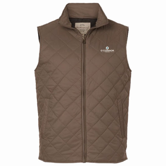 Weatherproof Men's Vintage Diamond Quilted Vest with O'Connor Logo